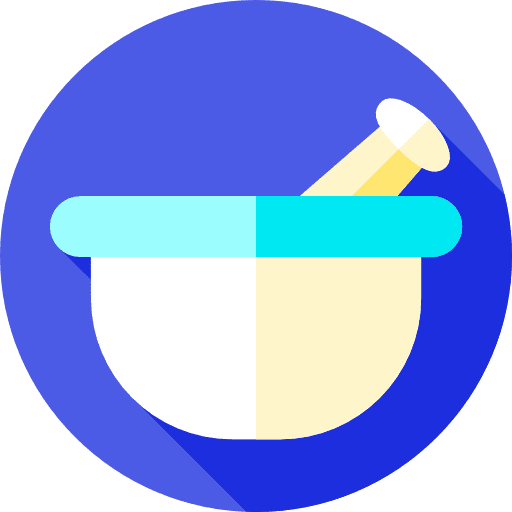 Mortar grinding medical healthcare and medical icon