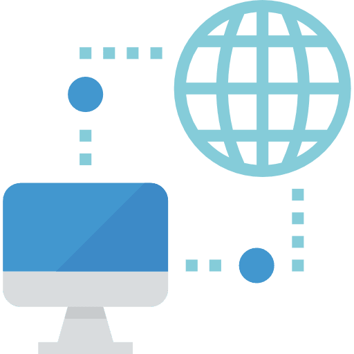 Connection technology computing network icon