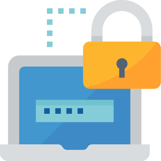 Password security system interface technology icon