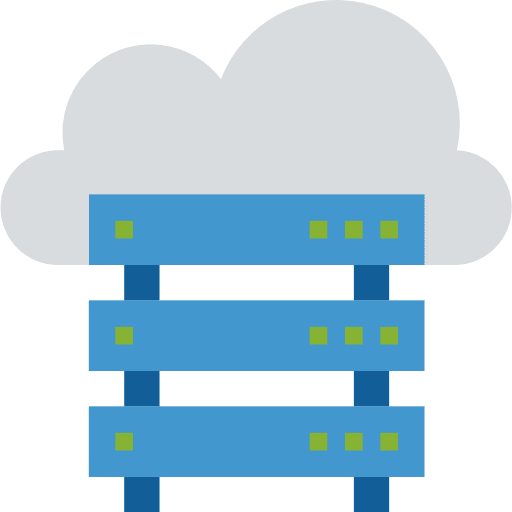 Cloud server storage multimedia computing cloud icon