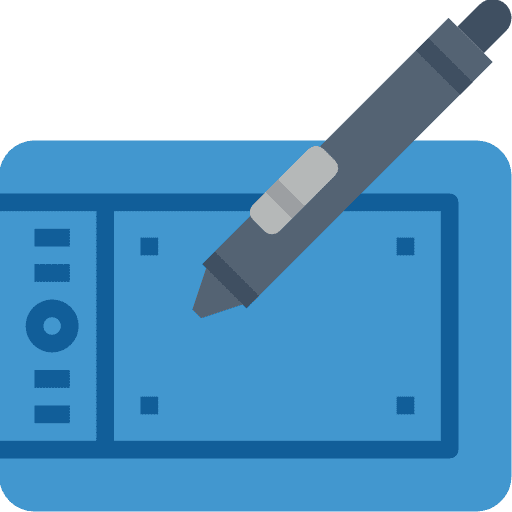 Graphic tablet pen drawing tablet technology icon