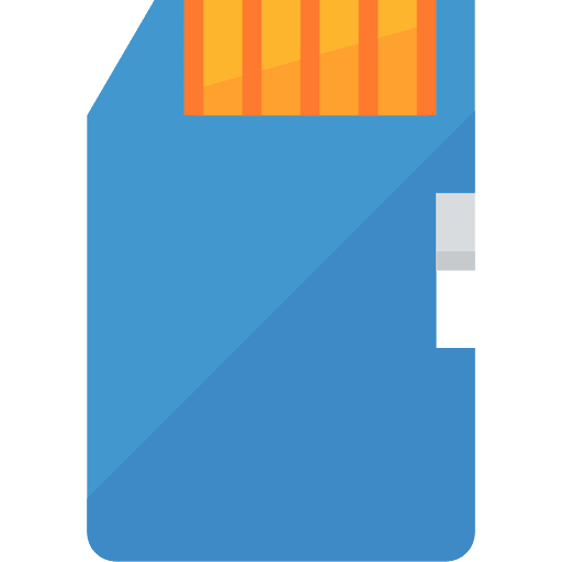 Memory card music and multimedia sd electronics icon