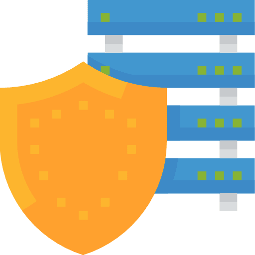 Security shield electronics server icon