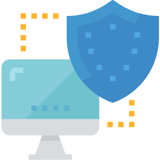 Shield monitor shield defense icon