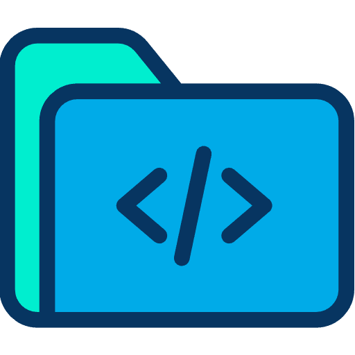 Folder coding data storage interface icon