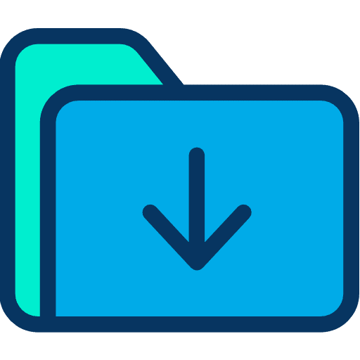Folder down arrow files and folders folder icon