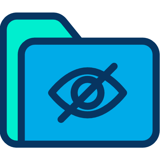Folder hide folder files and folders icon