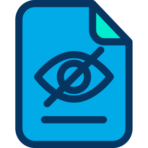 File files and folders document hide icon