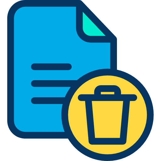 File interface file delete icon