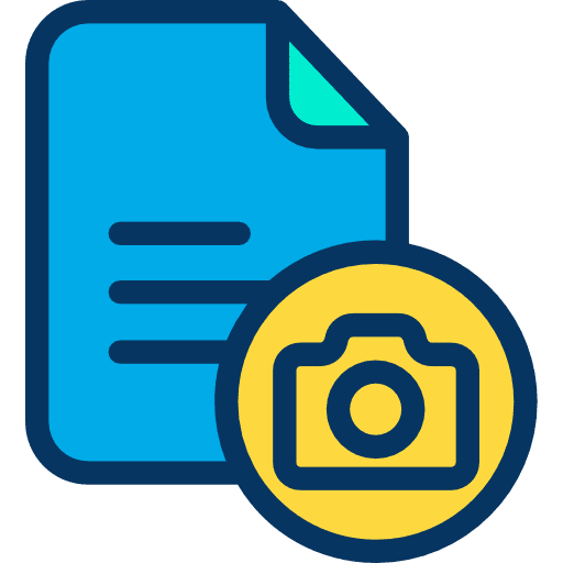 File interface files and folders photo camera icon