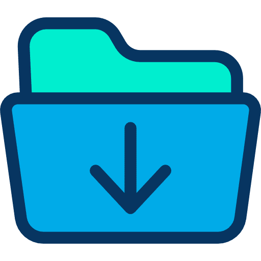 Folder arrows archive download icon
