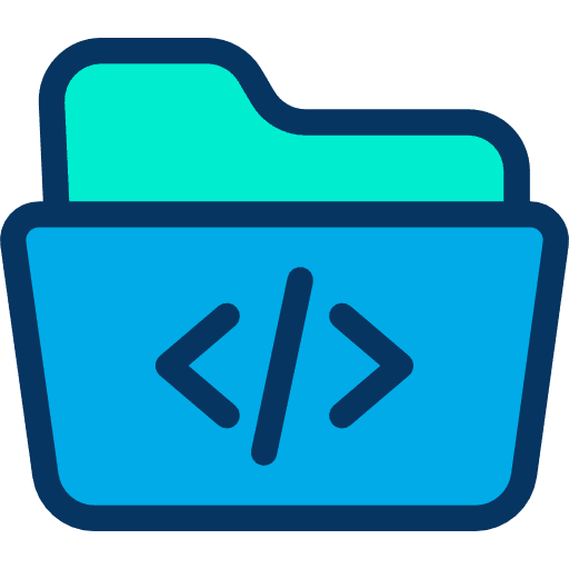 Folder coding storage files and folders icon