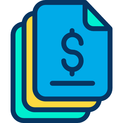 File records money file icon