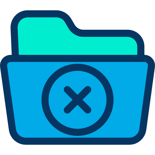 Folder files and folders file storage close icon