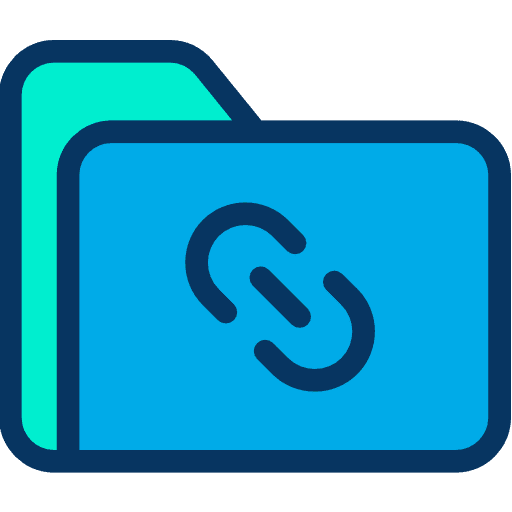 Folder office material link storage icon