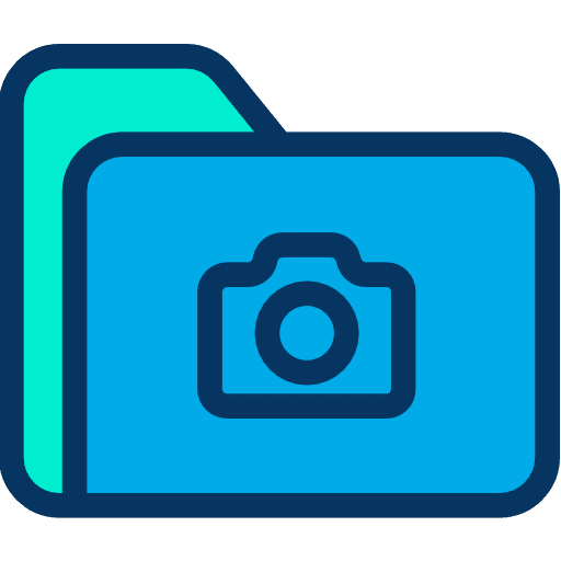 Folder storage photo camera folder icon
