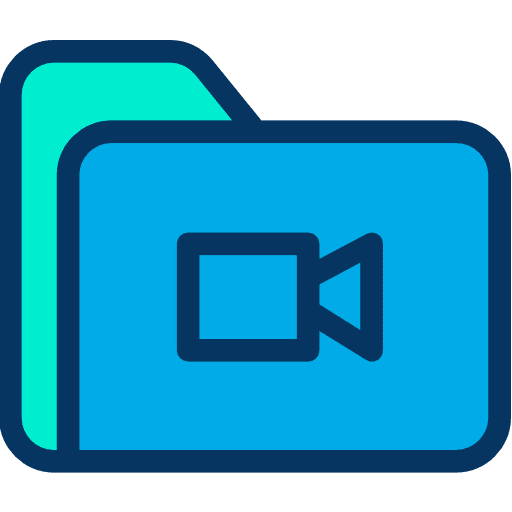 Folder video cinema music and multimedia icon