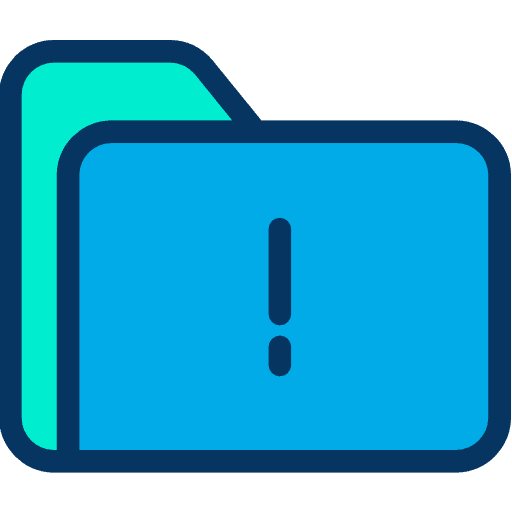 Folder office material security alert icon