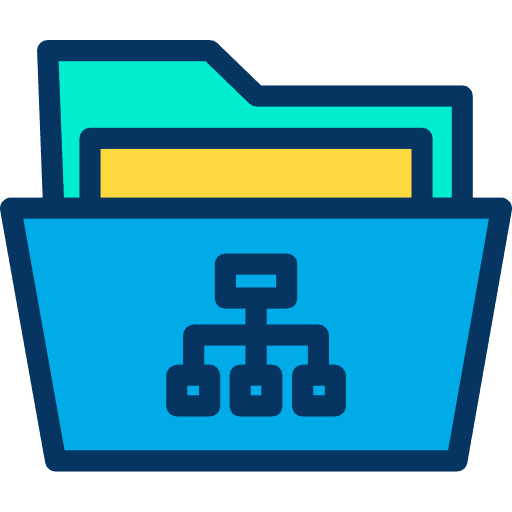 Folder data storage storage folder icon