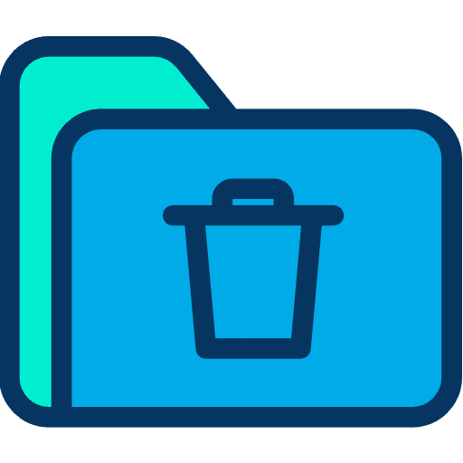 Folder folder storage delete icon