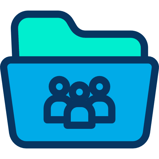 Folder group files and folders storage icon