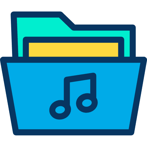 Folder interface data storage music icon