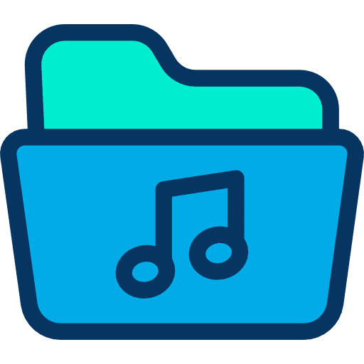 Folder music storage folder icon