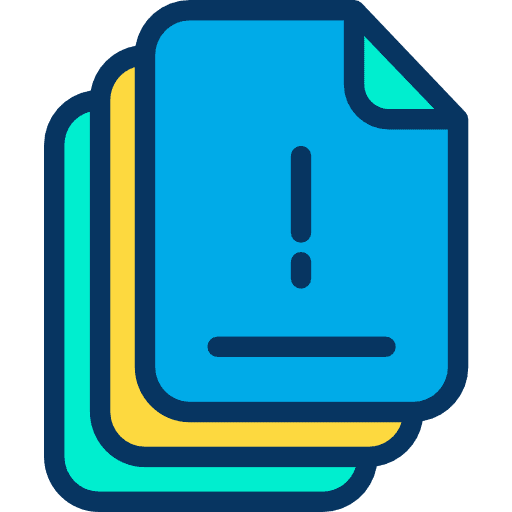 File files and folders document warning icon