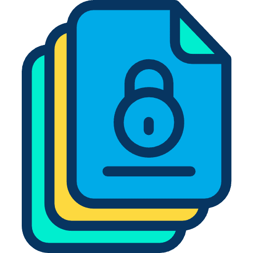 File safety document files and folders icon