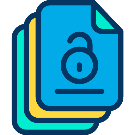 File interface unlock file icon