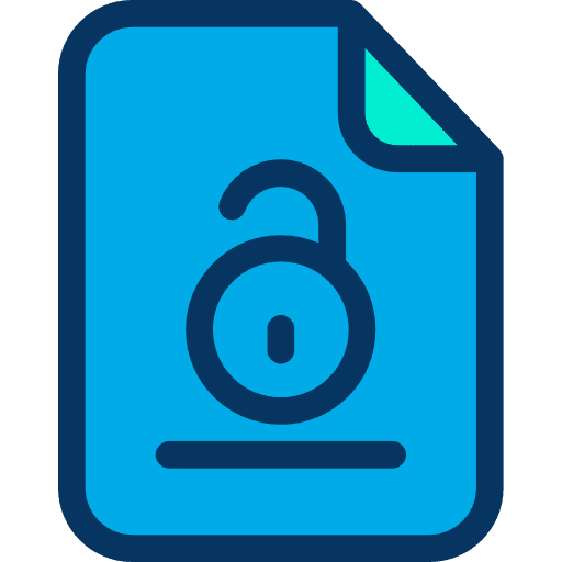 File file unlocked document icon