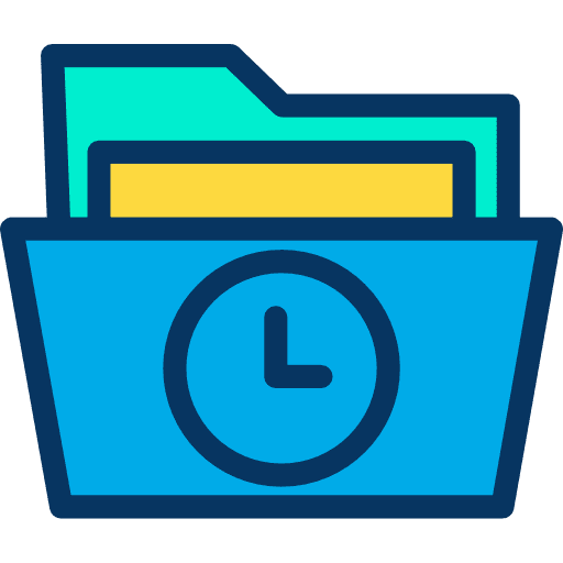 Folder clock storage interface icon
