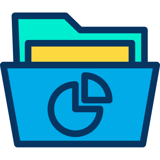 Folder data storage folder interface icon