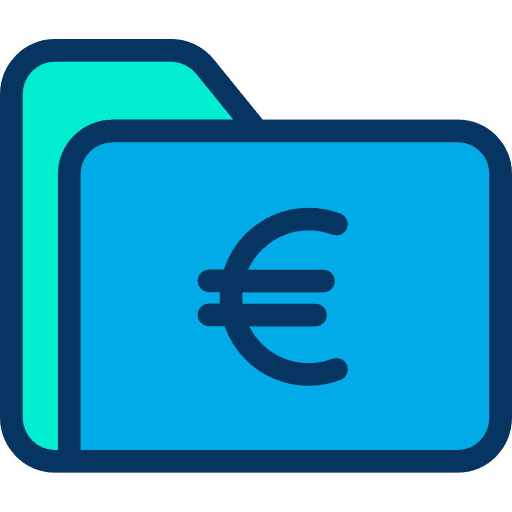 Folder euro business interface icon