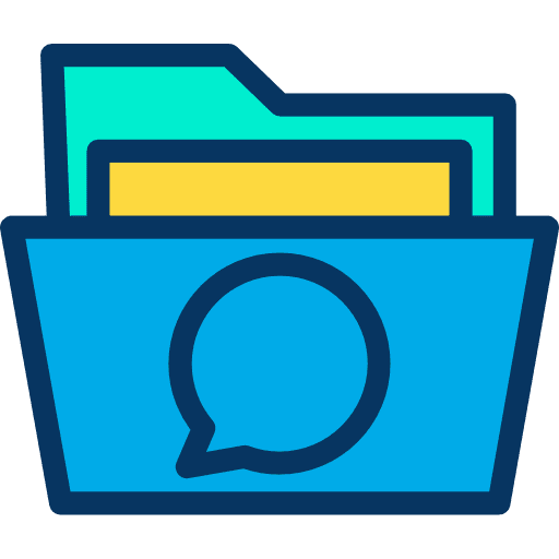 Folder interface files and folders chat icon