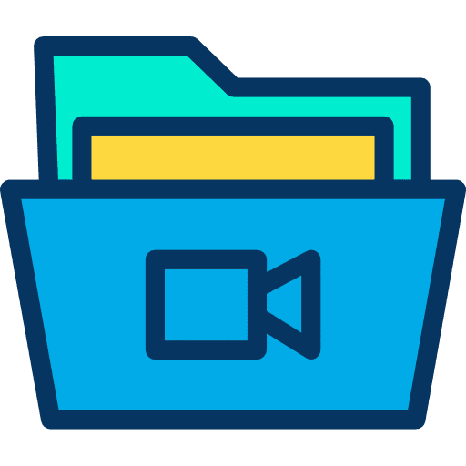 Folder video multimedia storage icon