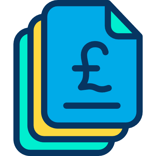 File business and finance archive pound sterling icon