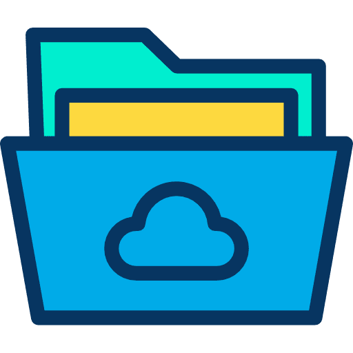 Folder cloud computing data storage file storage icon