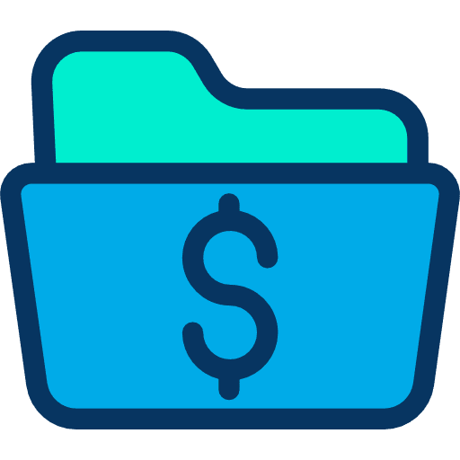 Folder data storage interface files and folders icon