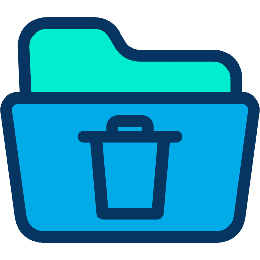 Folder file storage delete interface icon