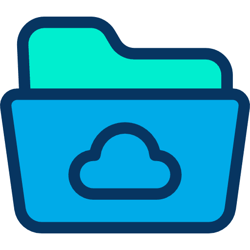 Folder storage interface data storage icon