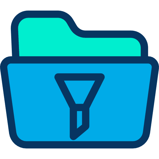 Folder data storage filter storage icon