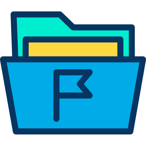Folder data storage folder file storage icon