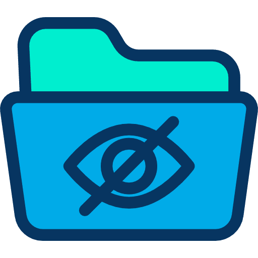 Folder files and folders hide office material icon