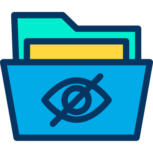 Folder hide office material files and folders icon