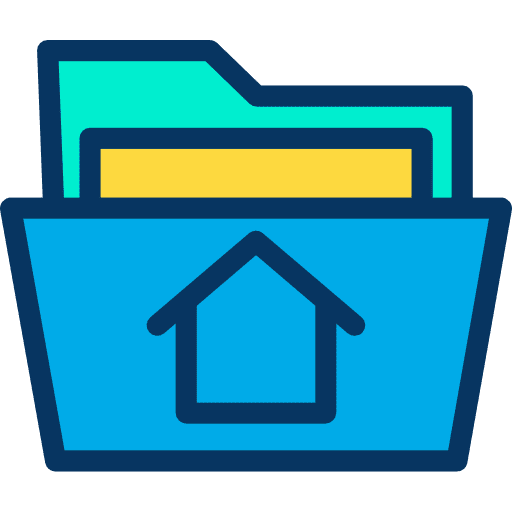 Folder storage file storage home icon