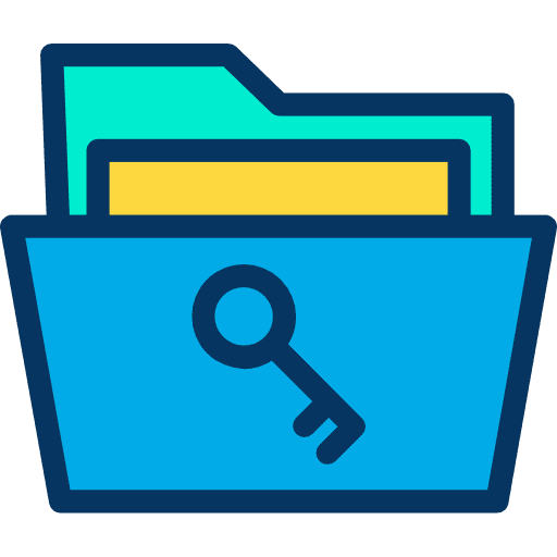 Folder key storage interface icon