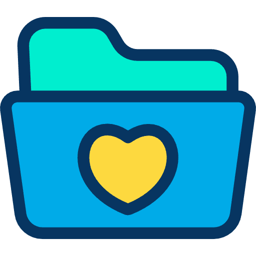 Folder like office material storage icon