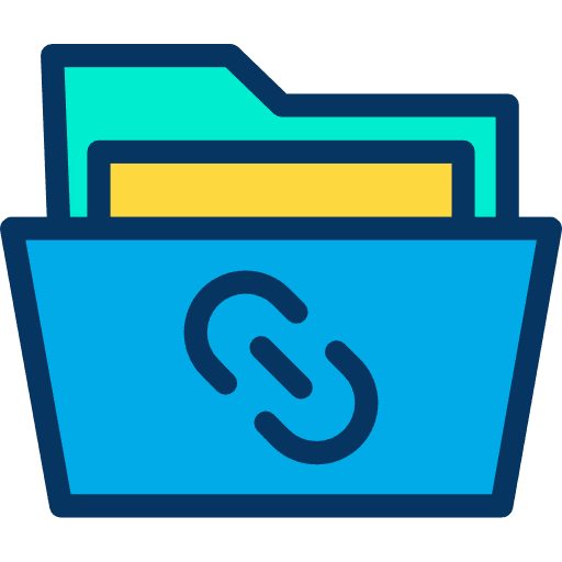 Folder storage link office material icon