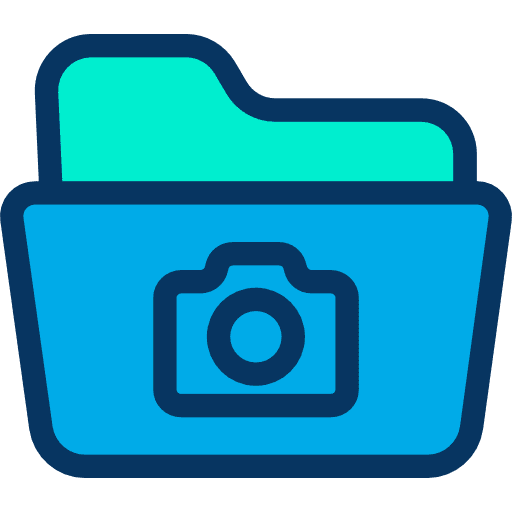 Folder storage photo camera folder icon